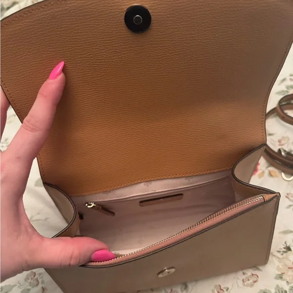 Kate Spade Tan Leather Satchel with Classic Silhouette - Picture 11 of 14